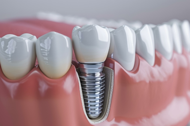 インプラントにした歯茎