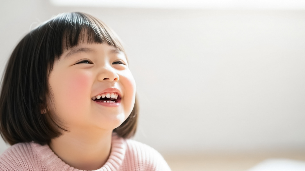 歯石を取り歯が綺麗になった子ども